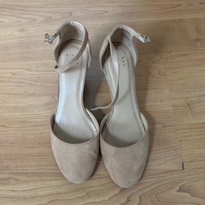 beige wedges
